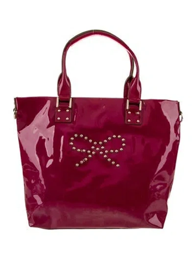 Pre-owned Anya Hindmarch Patent Leather Tote In Pink