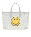 Anya Hindmarch Printed Canvas Xs I Am A Plastic Bag Handbag In White