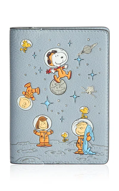 Anya Hindmarch - Peanuts All Over Space Snoopy Passport Case - Blue