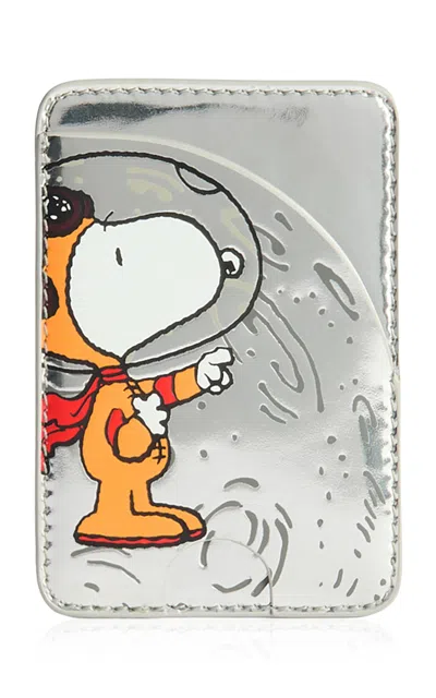 Anya Hindmarch - Peanuts Space Snoopy Magnetic Card Case - Silver
