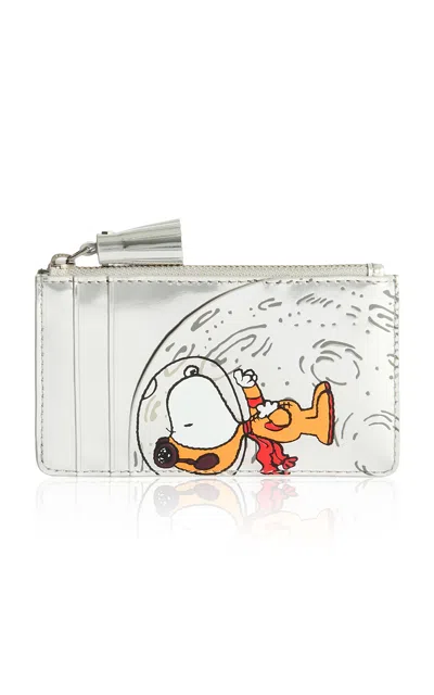 Anya Hindmarch - Peanuts Space Snoopy Zip Card Case - Silver