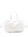 Anya Hindmarch Pearls-embellished Bucket Bag In Neutrals