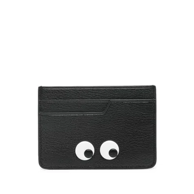 Anya Hindmarch Pebbled Goatskin Wallet In Black