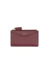 Anya Hindmarch Zipper Card Holder In Burgundy