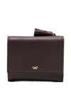 Anya Hindmarch Peeping-eyestassel Trifold Leather Wallet In Brown