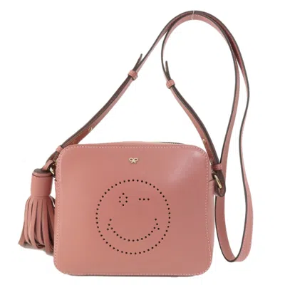 Pre-owned Anya Hindmarch Pink Leather Shoulder Bag ()