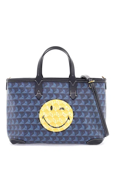 Anya Hindmarch I Am A Plastic Bag Xs Wink Tote Bag In Blue