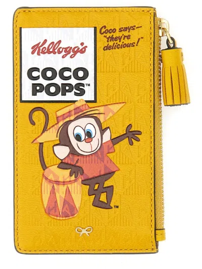 Anya Hindmarch Portacarte Coco Pops In Yellow