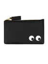 Anya Hindmarch Women Black Leather Eyes Card Holder In Black