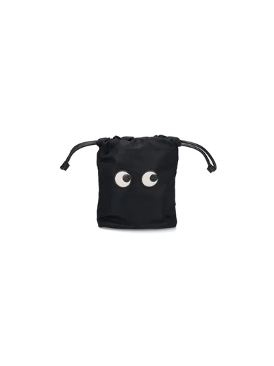 Anya Hindmarch Eyes-patch Make Up Bag In Black