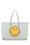 Anya Hindmarch Printed Canvas I Am A Plastic Bag Shopping Bag In White