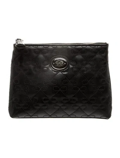 Pre-owned Anya Hindmarch Pvc Clutch In Black