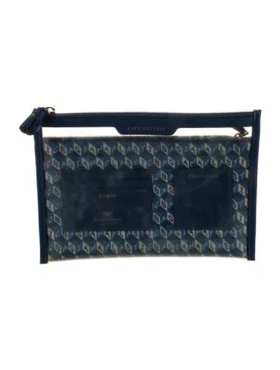 Pre-owned Anya Hindmarch Pvc Clutch In Blue