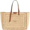 Anya Hindmarch Womens Bow-embroidered Raffia Tote Bag Brown In Natural