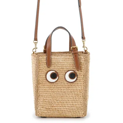 Pre-owned Anya Hindmarch Raffia Leather Handbag () In Multi