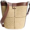Anya Hindmarch Raffia Patchwork Bucket Bag In Neutral