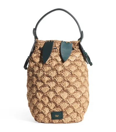 anya-hindmarch-pineapple-leather-trimmed-raffia-bucket-bag-in-neutrals