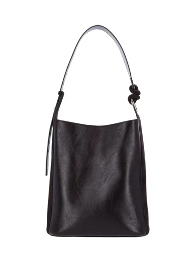 Anya Hindmarch Ringo Chesterfield Shoulder Bag In Brown Calfskin In Black