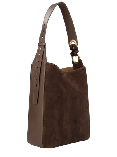 Anya Hindmarch Ringo Shoulder Bag - Suede Leather In Brown