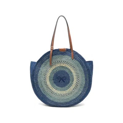 Anya Hindmarch Round Bow Raffia Tote Bag In Pattern