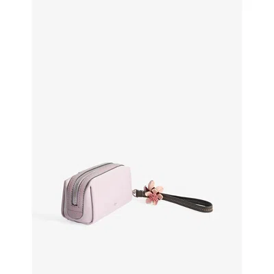 Anya Hindmarch Sakura Blossom Girlie Stuff Woven Pouch In Pink