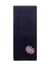 Anya Hindmarch Logo-patch Scarf In Blue
