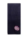 Anya Hindmarch Logo-patch Scarf In Blue