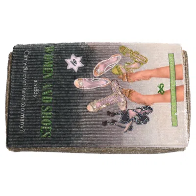 Anya Hindmarch Sequined Book Style Clutch Bag In Multicolor Satin