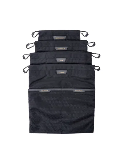 Anya Hindmarch Set 4 Pouches In Black