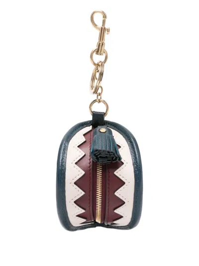 Anya Hindmarch Shark-teeth Ear Pods Pouch In Brown