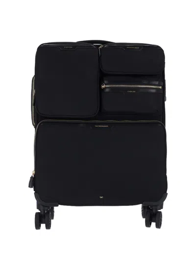 Anya Hindmarch Short-haul Trolley Suitcase In Black