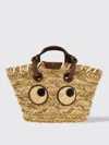 Anya Hindmarch Paper Eyes Small Shopping Bag In Beige