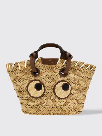 Anya Hindmarch Paper Eyes Small Shopping Bag In Cream