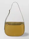 Anya Hindmarch Shoulder Bag With Suede Panel And Pockets In Yellow