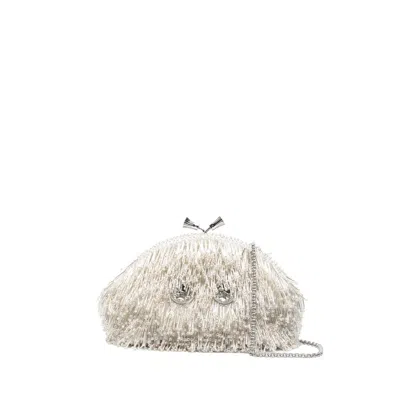 Anya Hindmarch Silver Clutch Bags Women In White