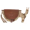 Anya Hindmarch Small Basket Donkey Shoulder Bag In Brown Raffia And Leather In Brown