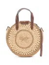 Anya Hindmarch Small Leather-trimmed Crocheted Raffia Tote In Neutrals