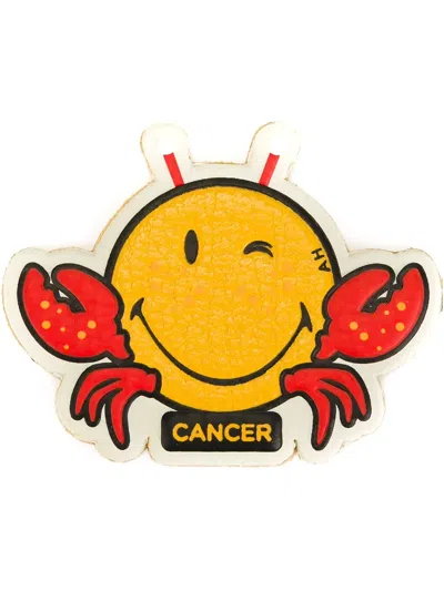 Anya Hindmarch Small 'cancer' Sticker In Red