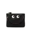 Anya Hindmarch Eye Mini Three-fold Zipper Wallet In Black