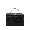 Anya Hindmarch Vanity Kit Textured Leather-trimmed Econyl Cosmetics Case In Black