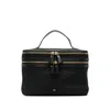 Anya Hindmarch Vanity Kit Textured Leather-trimmed Econyl Cosmetics Case In Black