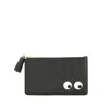 Anya Hindmarch Women Black Leather Eyes Card Holder In Black