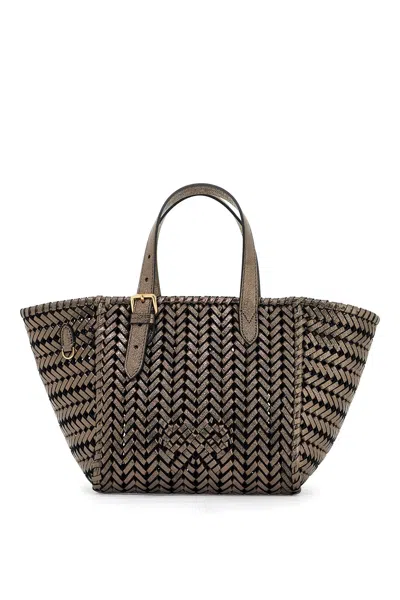 Anya Hindmarch Neeson Small Square Tote Bag In Smog (grey)