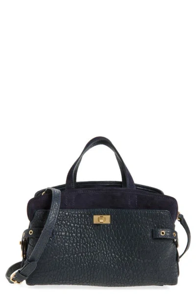 ANYA HINDMARCH ANYA HINDMARCH SMALL WILSON EYELET GRAINED LEATHER & SUEDE TOTE
