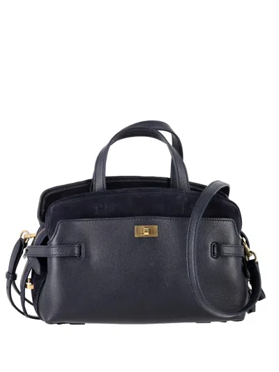 Pre-owned Anya Hindmarch Small Wilson Leather Tote Bag In Blue