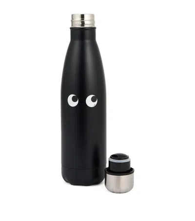 Anya Hindmarch Stainless Steel Eyes Reusable Water Bottle In Black