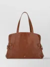 Anya Hindmarch Structured Top Handle Shoulder Bag With Buckle In Brown