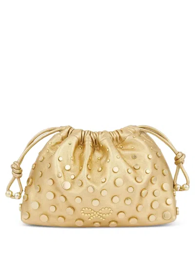 Anya Hindmarch Studded Drawstring Clutch Bag In Neutral