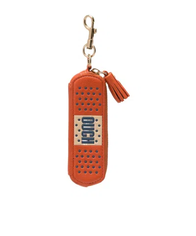 Anya Hindmarch Perforated Tassel Keyring In Brown