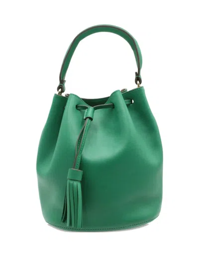 Pre-owned Anya Hindmarch Tasseled Bucket Bag In Green